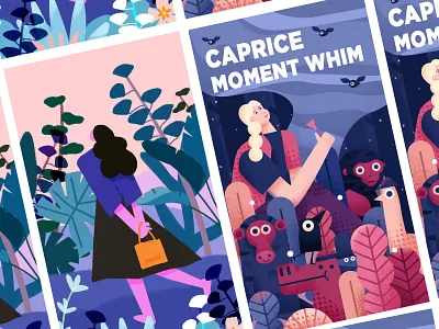 illustration color design draw elegant flat illustration show typography vector