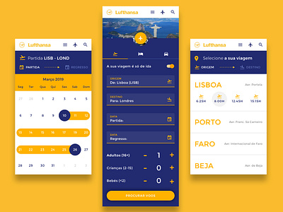 Lufthansa online booking app art artdigital artdirection artdirector clean design flat minimal mobile responsive ui ux web website