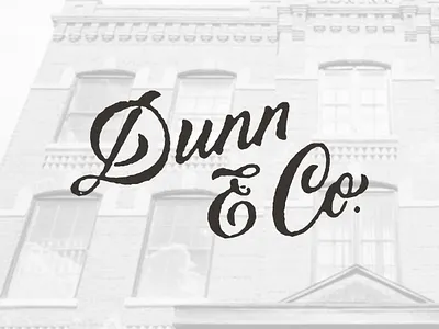 Dunn & Co. aged design handlettering identity illustration lettering logo script type typography vintage vintage logo wordmark