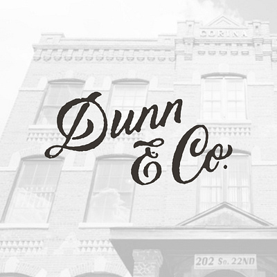 Dunn & Co. aged design handlettering identity illustration lettering logo script type typography vintage vintage logo wordmark