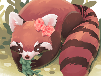 I'm a Red Panda not a Racoon! art character character design concept art draw drawing illustration red panda sketch sketchbook