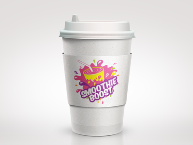 Smoothie Boost Branding Logo brand brand agency brand design brand identity branding fun logo furites glass mocup juice logo juices justice logo desgin logo design agency logo design branding logo mark logo type logodesign logotype pink logo purple