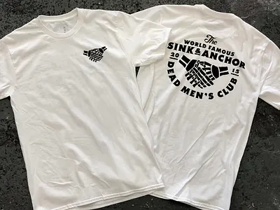 Dead Men's Club barber illustration merch sinkandanchor skeleton