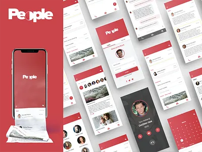 People Business app adobe photoshop adobe xd app design app ui branding corporate design design logo mockup sketch user experience user interface xd design