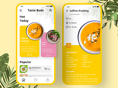 #Day2 #XDDaIlyChallenge Food Recipe App adobe xd app food app interaction interaction animation recipe app uiux xd xddailychallenge