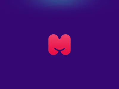 Muebla furniture logo logotype m minimal rounded smile