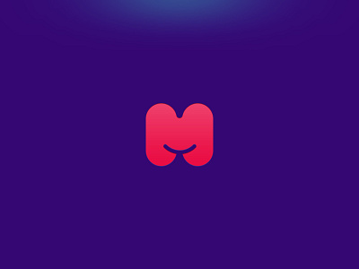 Muebla furniture logo logotype m minimal rounded smile