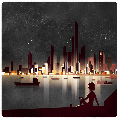 Night City architecture city cityscape illustration illustrator minimalist skyline texture vector