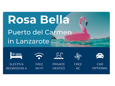 James villas accommodation page header agency blue branding design flamingo graphic design holiday icon illustration james villa holidays mobile pink typography ui ux vacation web design