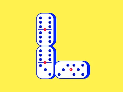 L domino illustration initial initials letter lettering lettering art lettering challenge lettering logo letters letters for may type typography vector art