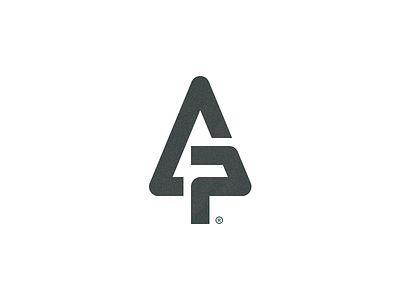 GP + Tree Monogram Logo brand brand identity geometric gp green logo minimal monogram pasture
