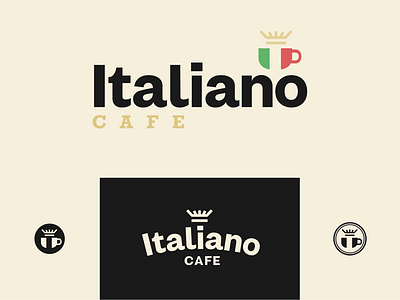 Italiano Cafe | Logo Concept brand branding cafe coffee cup designer elegant graphic designer green italy logo logo design logotype mark minimal minimalist modern mug type typography