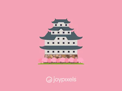 The JoyPixels Japanese Castle Emoji - Version 5.0 architecture asian castle emoji emojis glyph graphic icon illustration japanese pagoda tower vector