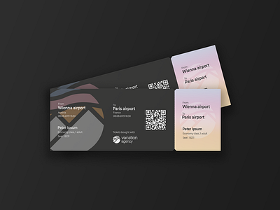 Vacation agency logo design and branding | 3/3 brand identity brand identity design branding branding design design design art flat flying icon idea logo ticket vacation