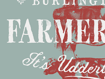 Udderly Great brand identity cow etching farmer kansas texture