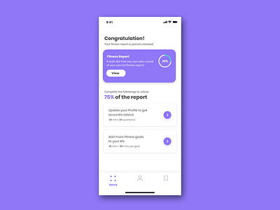 Unlock Fitness Report app branding design typography ui ux