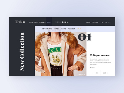 Viola 1964 Website Winter | Hero art direction e commerce ecommerce fashion header hero homepage ui design uiux web design website