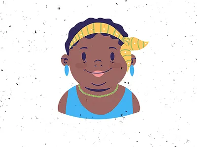 Trampo de preta art direction blue character color colorful concept creative design face girl happy illustration print project texture woman women