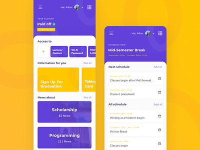 College App Portal app branding design flat minimal portfolio ui web