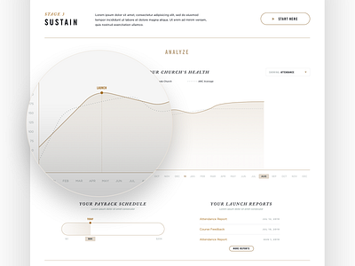 Charts + Graphs chart cms data data visualization gold graph gray loupe portal reports user management web design website website design white