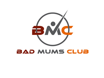 Bad Mums Club branding design flat illustration logo minimal typography vector