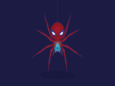 spiderman black widow blue comics dangle doodle illustration marvel mcu peter parker purple radioactive red spider spiderman spidey web
