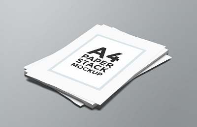 A4 Paper Stack Mockup mockup paper photoshop stack