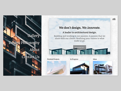 ARchitecture design grid landing ux web