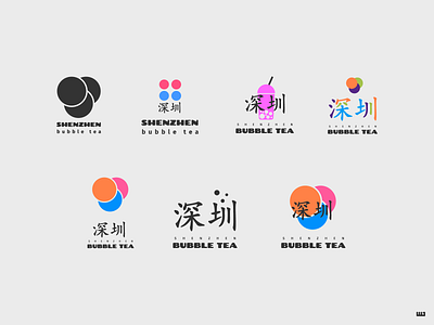 Shenzhen Bubble Tea logo exploration branding bubble tea design exploration illustration logo logo design shenzhen tea vector wip