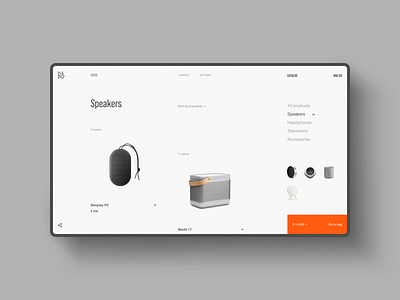 B&O clean daily 100 design dribbble simple design typography ui ui ux design uidesign uiux