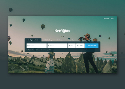 Netflights Concept color concept design desktop flat flat design new travel travelling typography ui ux web