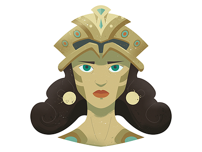 Athena character design design goddess greek god greek mythology illustration portrait portrait illustration