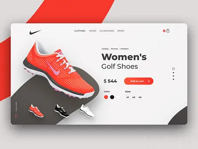 Nike redesign concept clean clean ui concept creativity design mainpage nike uiux uxui web webdesign website