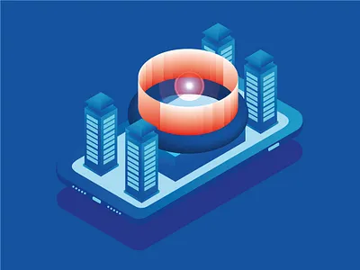 Nuclear Reactor 3d 3d art design flat graphic design illustration isometric design isometric illustration minimal vector