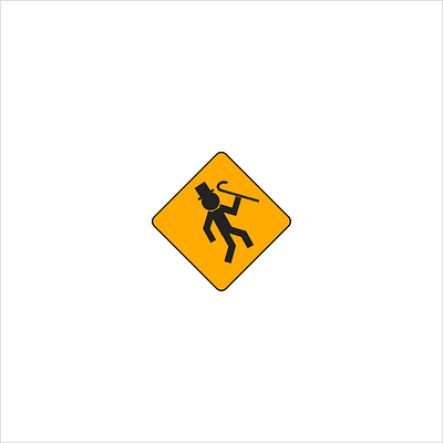 Caution app design icon illustration