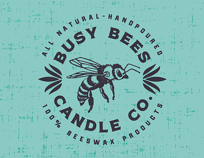 Busy Bees Candle Co. Logo + Branding bees beeswax branding branding and identity branding design california candle candles logo