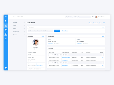 Enterprise Profile Dashboard app blue dashboard design desktop enterprise page product product design profile software tracking ui ux web