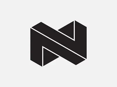 "N" Monogram 2d badge branding branding design design flat graphic icon identity identity design illustration lettering logo logotype minimal monogram stationery type typography vector