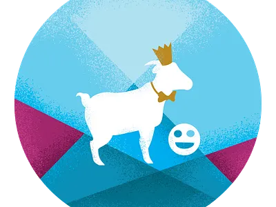 Tenth Anniversary Water Gala Volunteer Pin animal anniversary bow tie celebration crown detail goat illustration letthemlol lol nonprofit pin ten year texture