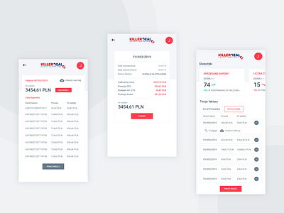 Mobile invoicing system UX/UI accounting dashboard design financial invoice invoicing system mobile design mobile ui webapp