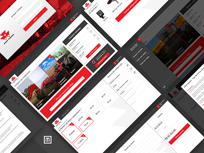 Tracktor Price Tablet App gray menu price red search shadow sketch tablet tractor ui ux