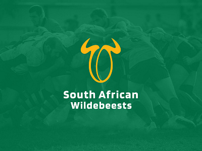 Daily Logo Challenge | Day 032 (Sports Team) branding concept dailylogochallenge design design challenge identity logo logo challenge logo concept rugby rugby logo south african south african wildebeests sports team vector wildebeest