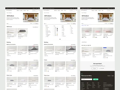 Product List Page and Filter color options e commerce filtering list page product product card product page service design ux