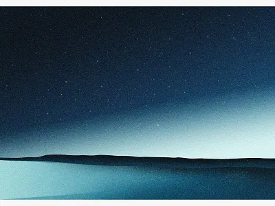 Night field illustration 插图 设计