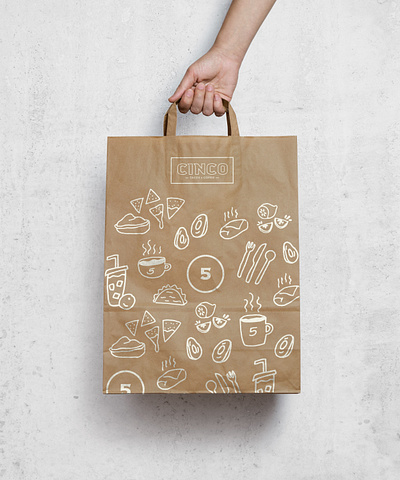 Cinco Restaurant Branding branding design illustration packaging