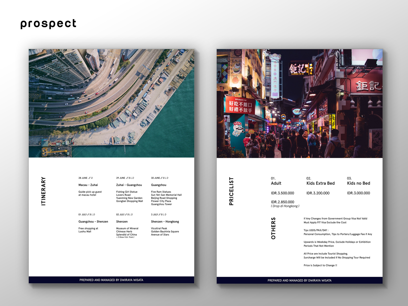 Sample Prospect Design / Itinerary by Jhonny Suryoto on Dribbble