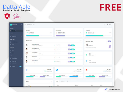 Free Datta Able Angular Admin Template admin admin dashboard admin design admin panel admin template admin theme admintemplates angular angularjs anuglar admin template branding chart dashboard design free sass ui ui ux design vector widgets