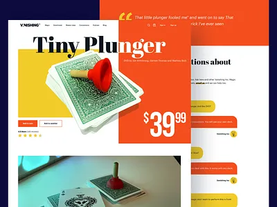 Vanishing Inc (Product Page) design ui ux web