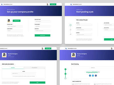 Setup Company Profile | InterviewPass design forms ui ux web