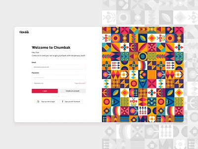 Chumbak Login/Register Screen clean create account field creative desktop ecommerce login minimal sign in signup simple uiux web webdesign website